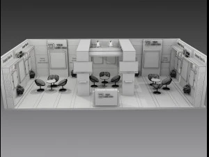 Booth Exhibition Stand a 517b 3D Model