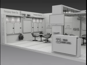 Booth Exhibition Stand a 517b 3D Model