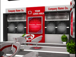 Booth Exhibition Stand a 517b 3D Model