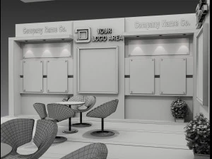 Booth Exhibition Stand a 517b 3D Model
