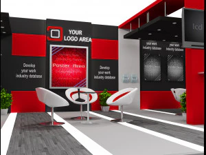 Booth Exhibition Stand a 517b 3D Model