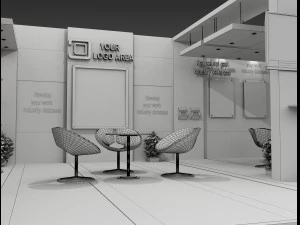 Booth Exhibition Stand a 517b 3D Model