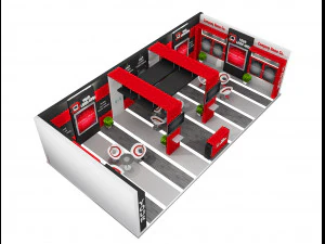Booth Exhibition Stand a 517b 3D Model