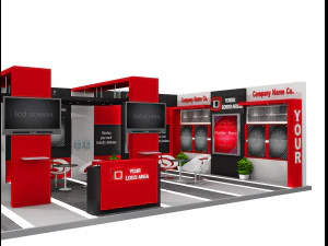 Booth Exhibition Stand a 517b 3D Model