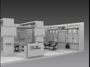 Booth Exhibition Stand a 517b 3D Model