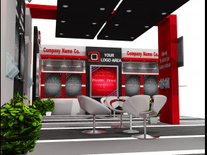 Booth Exhibition Stand a 517b 3D Model