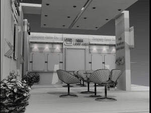 Booth Exhibition Stand a 517b 3D Model