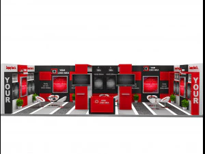 Booth Exhibition Stand a 517b 3D Model
