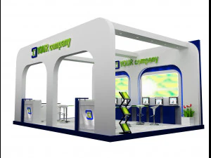 Booth Exhibition Stand a 518a 3D Model