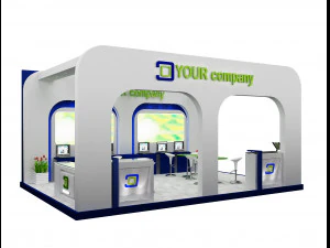 Booth Exhibition Stand a 518a 3D Model