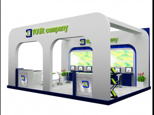 Booth Exhibition Stand a 518a Modelo 3D
