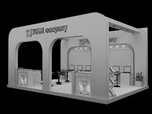 Booth Exhibition Stand a 518a Modelo 3D