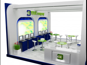 Booth Exhibition Stand a 518a Modelo 3D