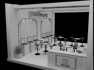 Booth Exhibition Stand a 518a Modelo 3D