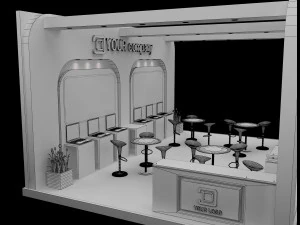 Booth Exhibition Stand a 518a 3D Model