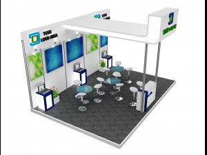 Booth Exhibition Stand a 518b 3D Model
