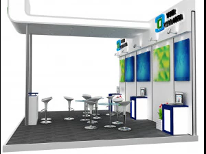 Booth Exhibition Stand a 518b 3D Model