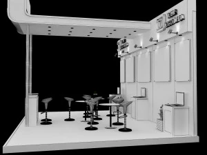 Booth Exhibition Stand a 518b 3D Model