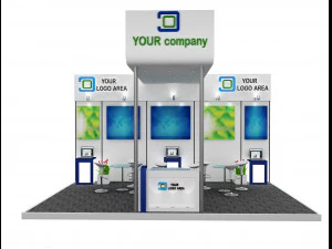 Booth Exhibition Stand a 518b 3D Model