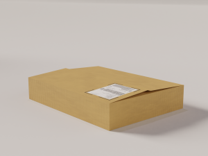 cardboard box package with texture 3D मॉडल