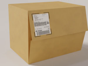 cardboard box package with texture 3D Model