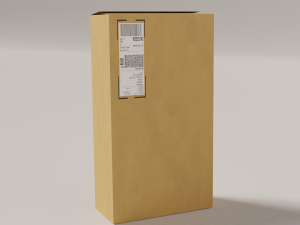 cardboard box package with texture 3D मॉडल