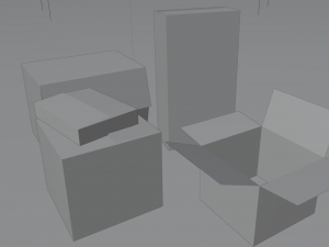 cardboard box package with texture 3D मॉडल