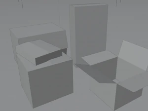 cardboard box package with texture 3D Model