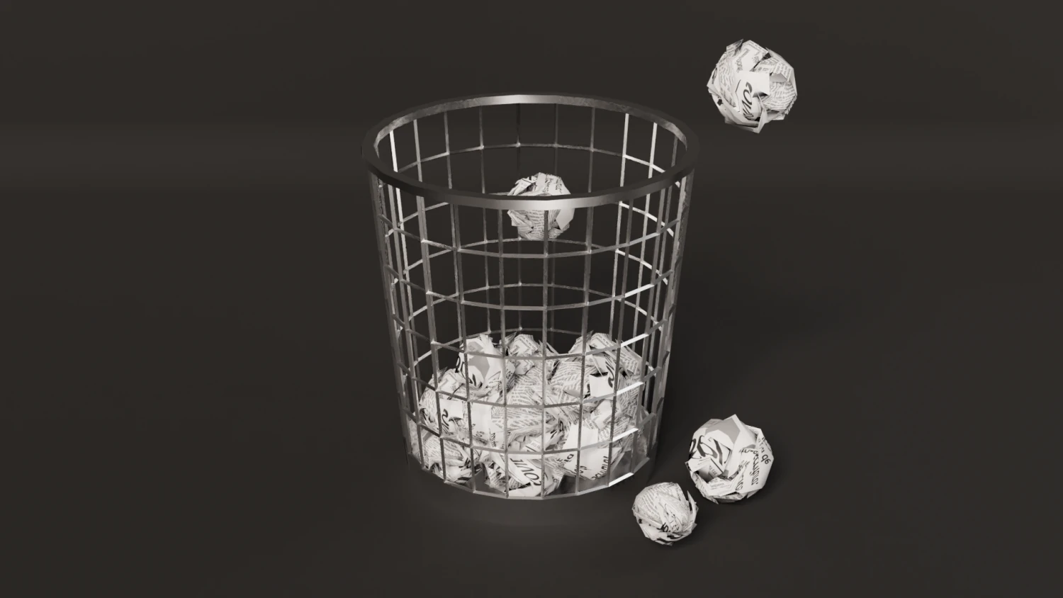 crumpled paper ball 3D Model .c4d .max .obj .3ds .fbx .stl .blend