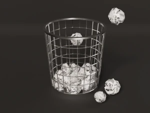 boule de papier froiss&eacute; Modèle 3D