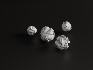 crumpled paper ball Modelo 3D