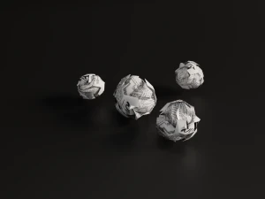 crumpled paper ball 3D Model
