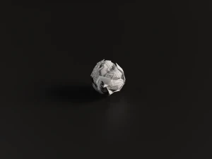 crumpled paper ball 3D Model