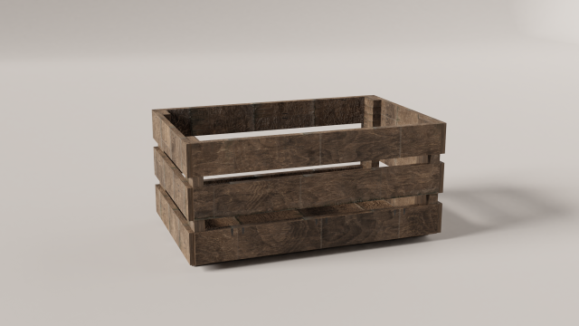 wood box with texture 3D Model .c4d .max .obj .3ds .fbx .stl .blend 