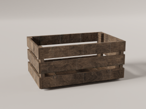 wood box with texture 3D Model