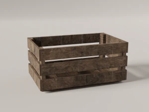 caixa de madeira com textura Modelo 3D