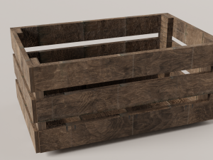 wood box with texture 3D Model