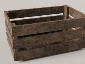 wood box with texture 3D Model