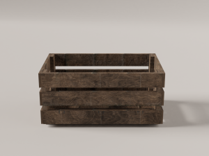 wood box with texture 3D Model