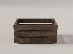 wood box with texture 3D Model