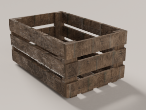 wood box with texture 3D Model