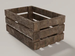 wood box with texture 3D Model