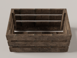 wood box with texture 3D Model