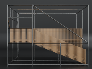 modern industrial stairs 3D Model