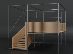 modern industrial stairs 3D Model