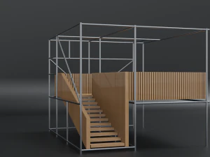 modern industrial stairs 3D Model