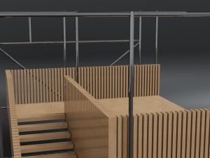 modern industrial stairs 3D Model