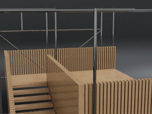 modern industrial stairs 3D Model