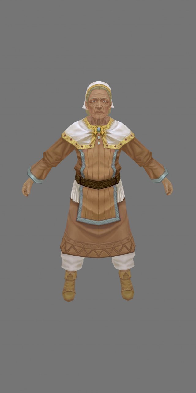 grand mother 3D Model .c4d .max .obj .3ds .fbx .stl .blend 
