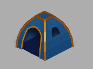 low poly camp 3D मॉडल